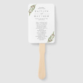 Éventail Collection de Mariages de Branches d'Olivier (Devant)