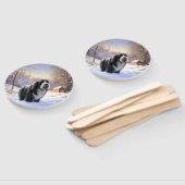 Éventail Collie Laisser Il Neige Noël (Non-assemblé)