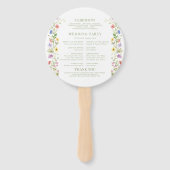 Éventail Coloful Meadow Flowers Wildflowers Wedding Program (Dos)