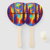 Éventail Colorful Forest (Devant et derrière)