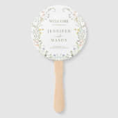 Éventail Colorful Meadow Fleur sauvage Floral Wedding Progr (Devant)