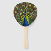 Éventail Colorful peacock (Dos)