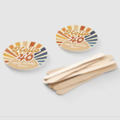 Éventail Colorful Retro Sun Super Wave Bonjour 40e annivers (Non-assemblé)