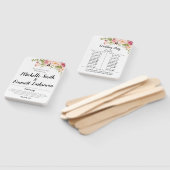 Éventail Commande de cérémonie de Mariage de script Floral (Non-assemblé)