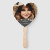 Éventail Commémoration funéraire classique photo personnali (Dos)