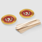 Éventail Composition de la licorne et de la poinsettia de N (Non-assemblé)