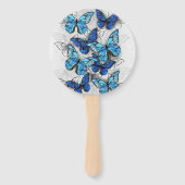 Éventail Composition des White and Blue Butterflies (Devant)