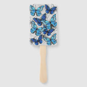 Éventail Composition des White and Blue Butterflies (Dos)