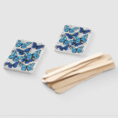 Éventail Composition des White and Blue Butterflies (Non-assemblé)