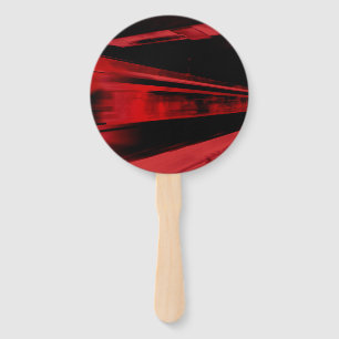 Éventail Concept de mouvement moderne et cool en rouge et n