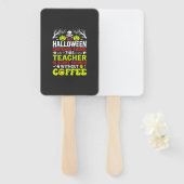 Éventail Conception de café assez effrayante pour Halloween (Devant et derrière)