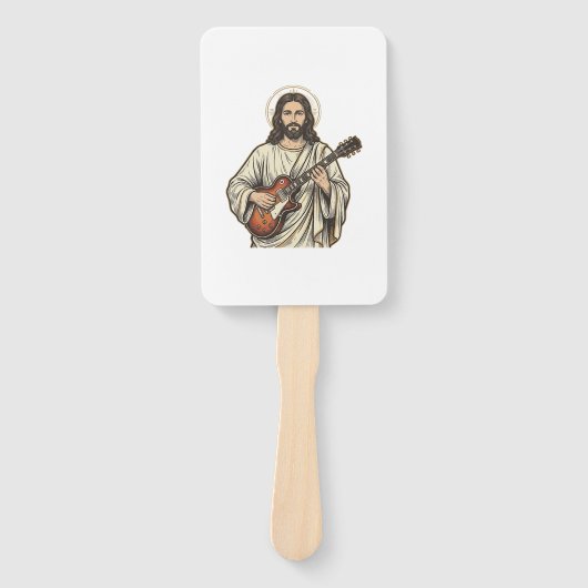 Éventail Conception de chemise avec gravure de guitariste s (Devant)