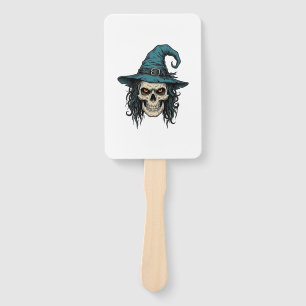 Éventail Conception de chemise vectorielle Halloween crâne