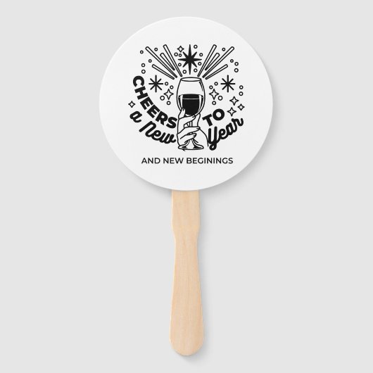 Éventail Conception de la fête du Nouvel An (Devant)