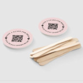 Éventail Conception de mariée QR Demoiselle d'honneur rose (Non-assemblé)