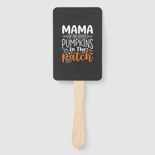 Éventail Conception de patch de citrouilles maman Halloween (Devant)