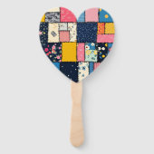 Éventail Conception de Patchwork adorable, Motif Joueur (Dos)