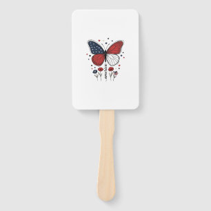 Éventail Conception de T-shirt vintage papillon patriotique