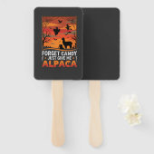 Éventail Conception de vecteur d'Alpaca d'Halloween oublie (Devant et derrière)