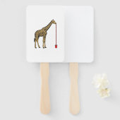 Éventail Conception de vecteur de paille à boire de girafe (Devant et derrière)