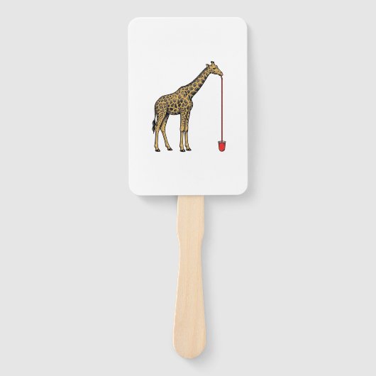 Éventail Conception de vecteur de paille à boire de girafe (Devant)