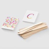 Éventail Confettis en forme de lettre "C" (Non-assemblé)