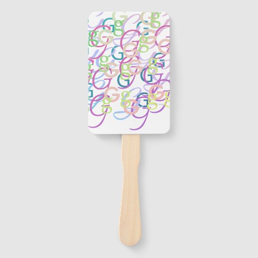 Éventail Confettis en forme de lettre "G" (Devant)
