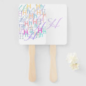 Éventail Confettis en forme de lettre "H" (Devant et derrière)