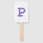 Éventail Confettis en forme de lettre "P" (Dos)