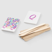 Éventail Confettis en forme de lettre "Q" (Non-assemblé)