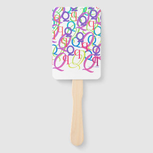Éventail Confettis en forme de lettre "Q"