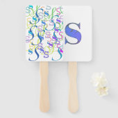 Éventail Confettis en forme de lettre "S" (Devant et derrière)