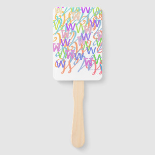 Éventail Confettis en forme de lettre "W"