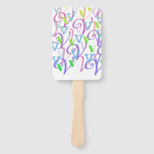 Éventail Confettis en forme de lettres "V"