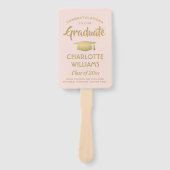 Éventail Congratulations Graduate 1 Photo Blush Pink & Gold (Devant)