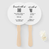 Éventail Connectez-vous avec nous scan QR code ajouter e-ma (Devant et derrière)