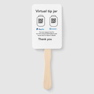 Éventail Conseil virtuel jar q r code argent don PayPal ven