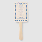 Éventail Coquette Curvy Ribbon Retro Wedding Programme (Dos)