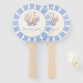 Éventail Coquillage de mariage (Devant et derrière)