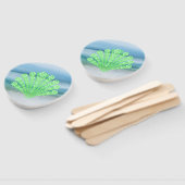 Éventail Coquillage Diamond Vert doux Mer Abstraite (Non-assemblé)