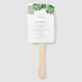 Éventail CORA Tropical Beach Destination Wedding Program (Devant)