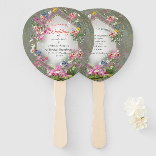 Éventail Cosmos Wilderness Wild Flowers (Devant et derrière)