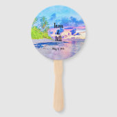 Éventail Coucher de soleil sur la plage de Palm Beach (Devant)