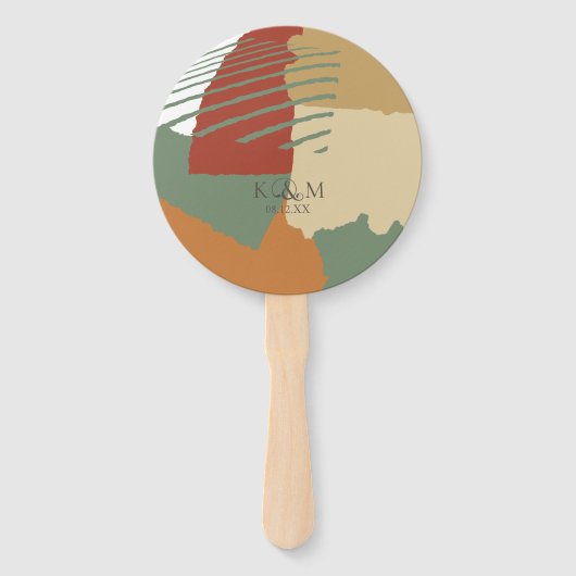 Éventail Couleur Bloc de mariage fête d'automne ID740 (Devant)