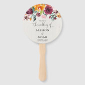 Éventail Couleur d'eau fleurie d'automne programme de maria (Devant)