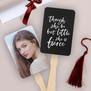 Éventail Couleur Personnalisée Script Petit Mais Fierce Sha