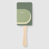 Éventail Couleur Tons Mariage ou Programme Vert ID901 (Devant)