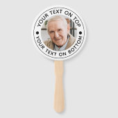 Éventail Couleurs de texte personnalisées de photo minimali (Devant)