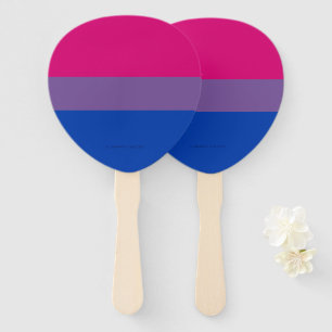 Éventail Couleurs du drapeau de fierté bisexuel de Slippery
