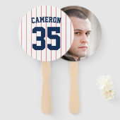 Éventail Couleurs entièrement modifiables Stripes de baseba (Devant et derrière)